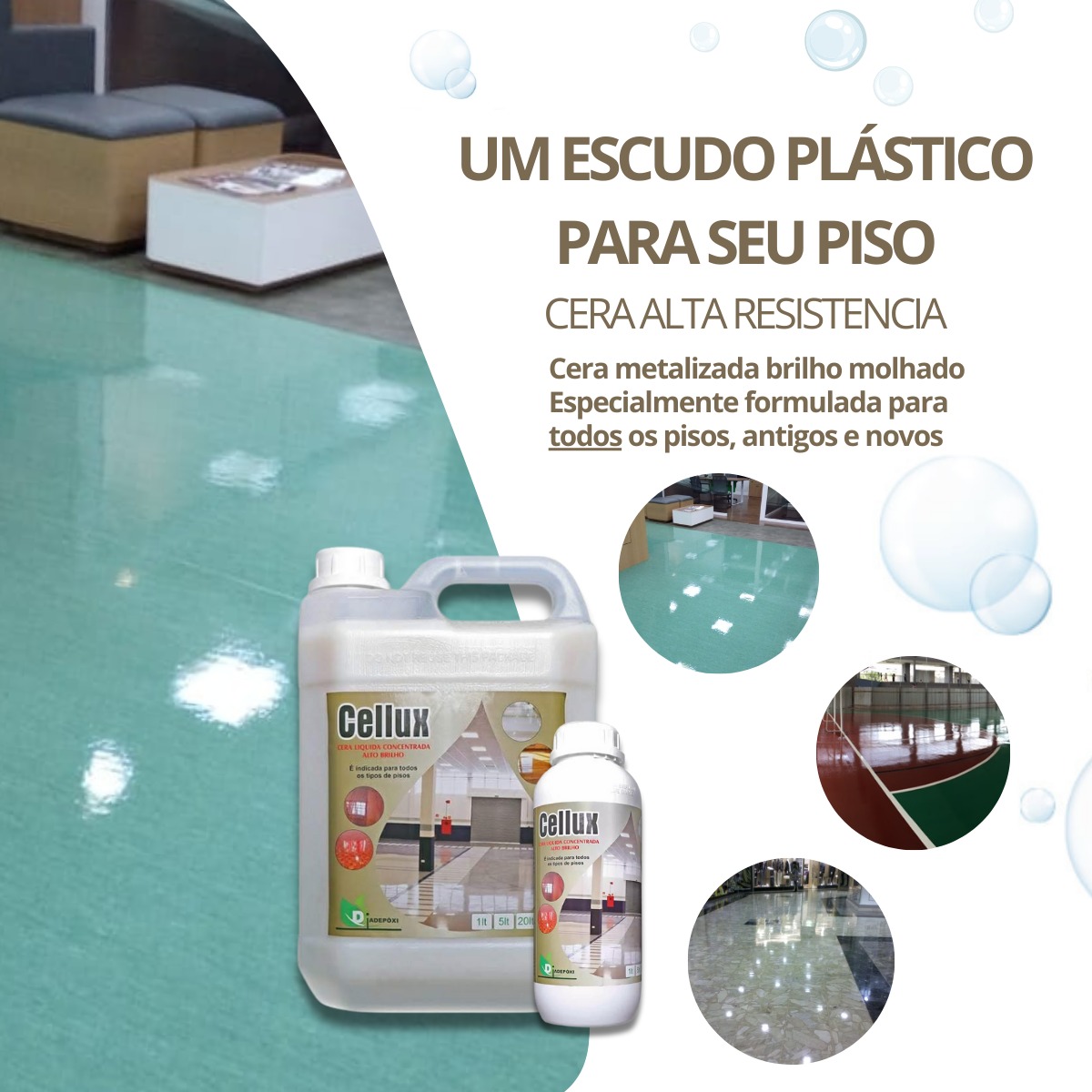 Cera de Alto Brilho Cellux - 1 litro - Imagem 4
